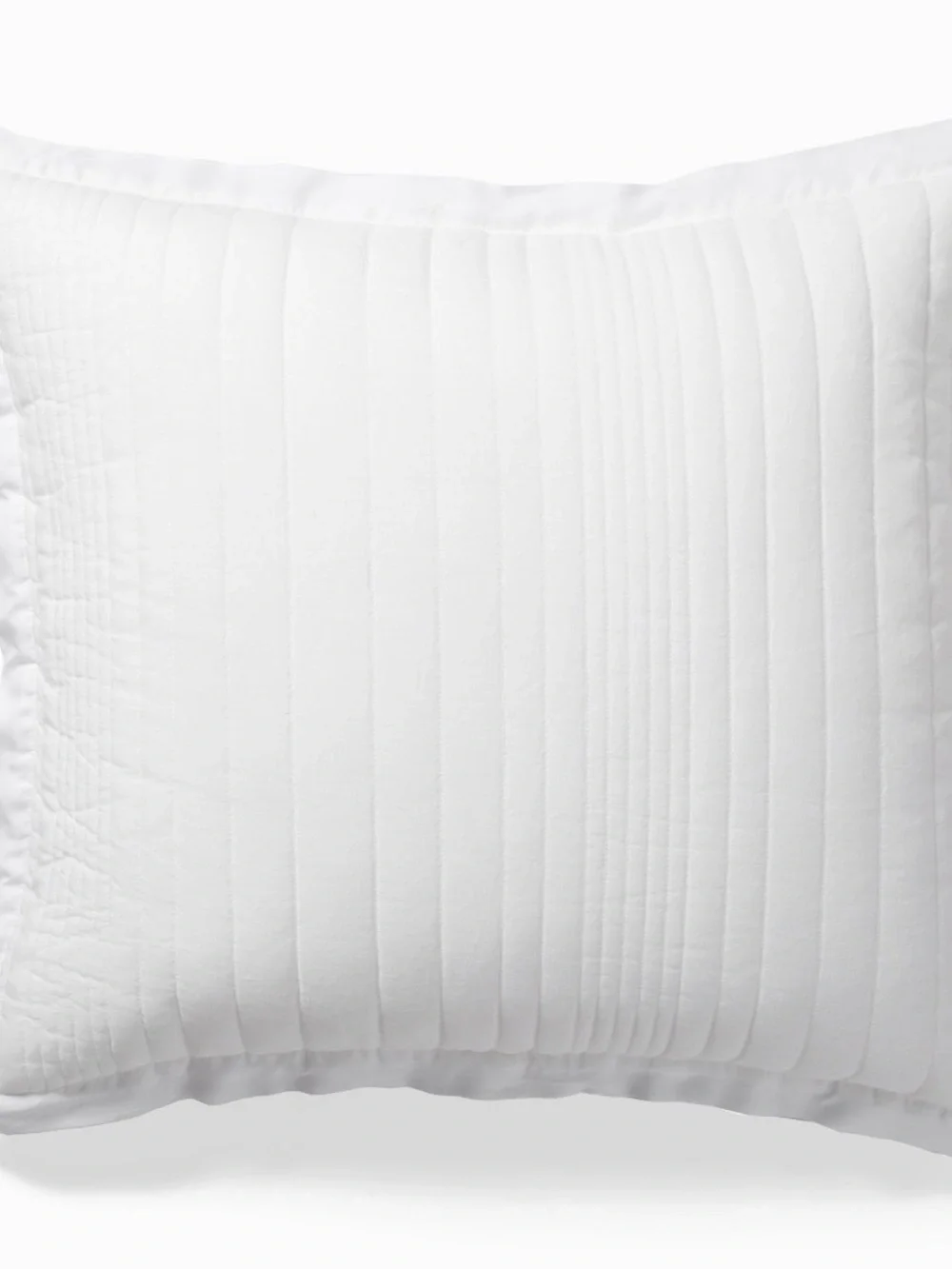 West Elm: European Flax Linen Linework Quilt & 2 Euro Shams - White